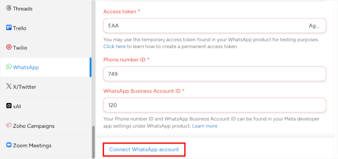 Connecter WhatsApp à Uncanny Automator