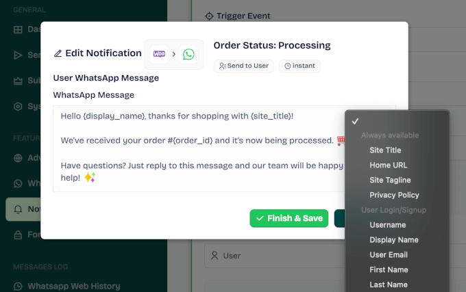 Balises dynamiques dans Wawp
