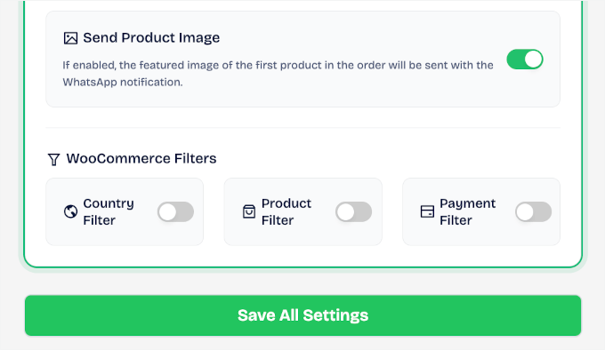 Inclure les images de produits et les filtres