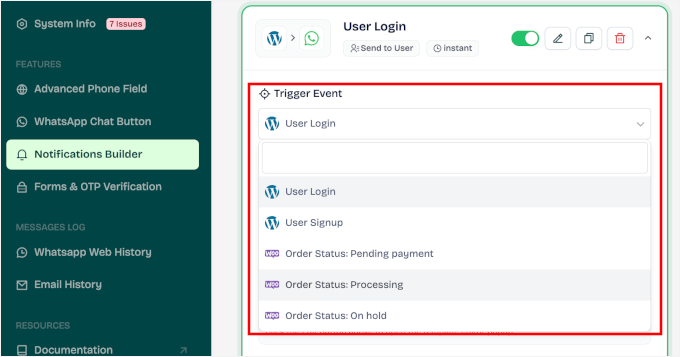 Événements de déclenchement WooCommerce
