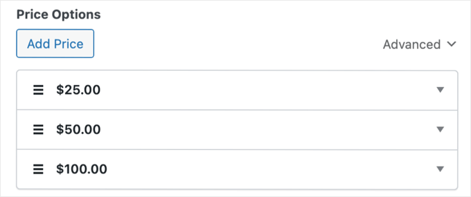 Adding Prices in WP Simple Pay
