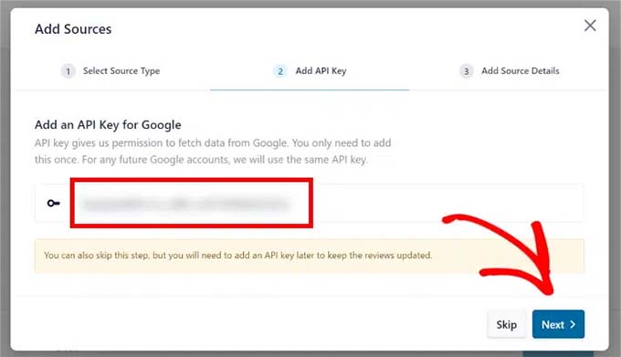 Add Google API key in Smash Balloon Add Google API key in Smash Balloon