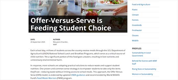 A blogpost on a nonprofit site A blogpost on a nonprofit site