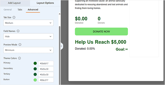 Configure progress bar colors in Charitable