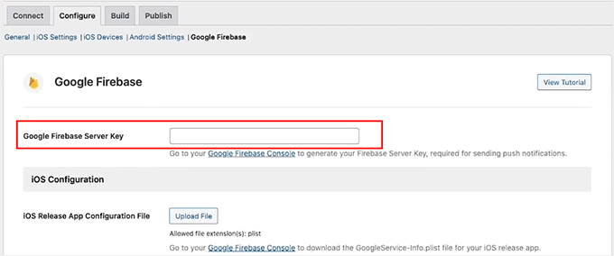 Connect Google Firebase to BuddyBoss app