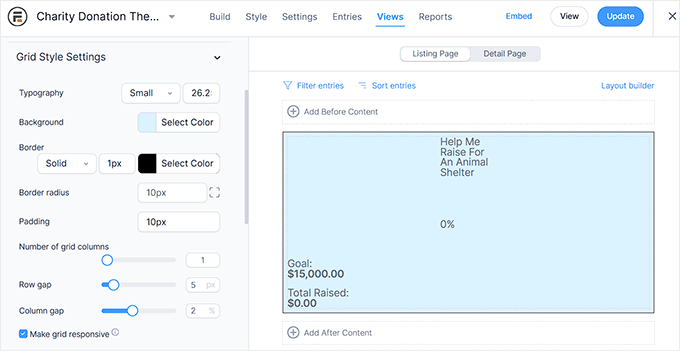 Customize the fundraising thermometer in Formidable Forms
