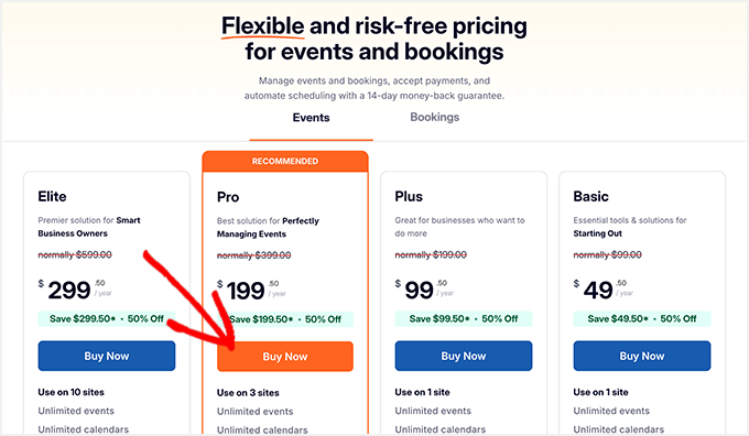 Sugar Calendar Pricing Plans