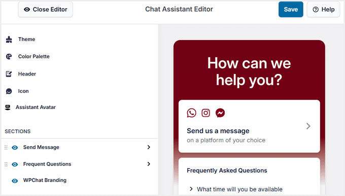 WPChatでチャットウィジェットをカスタマイズする