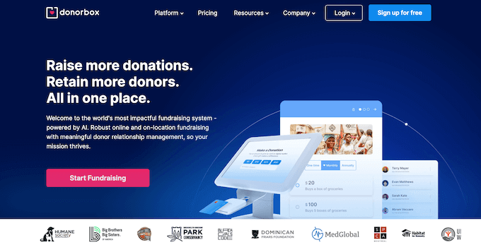 DonorBox – Best Donor Management Software for Quick Setup and International Reach