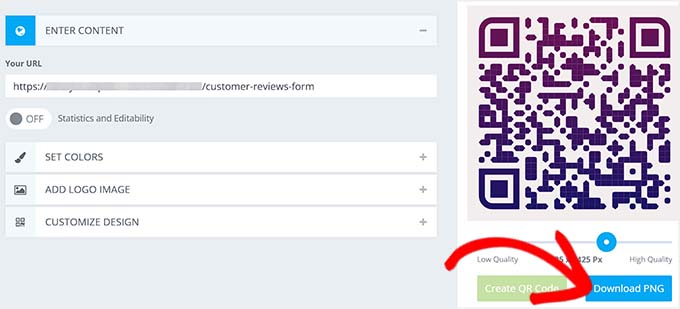 Télécharger le code QR pour la page d'avis