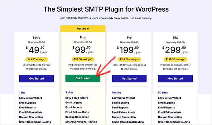 Easy WP SMTP Pricing Plans