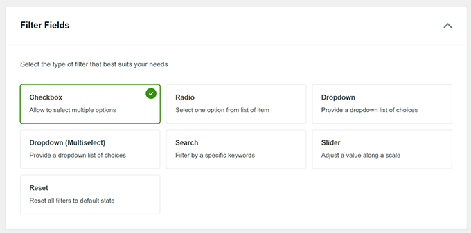 Välj filter att lägga till