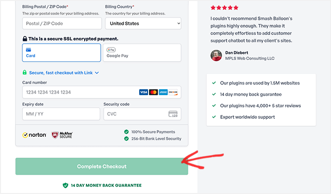 WPChat payment and checkout