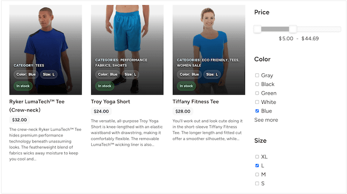 商品属性を検索可能にする 商品属性を検索可能にする