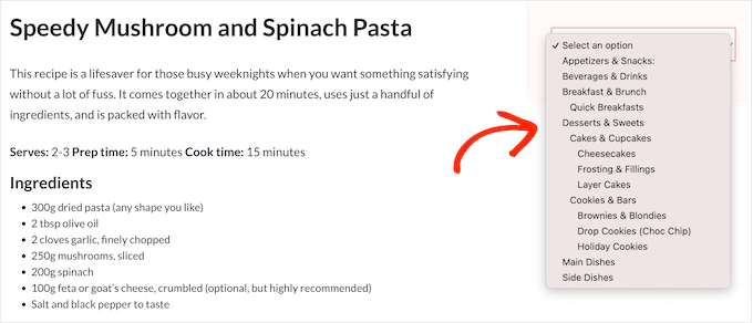 WPFilters で作成されたマルチレベルフィルターの例 WPFilters で作成されたマルチレベルフィルターの例