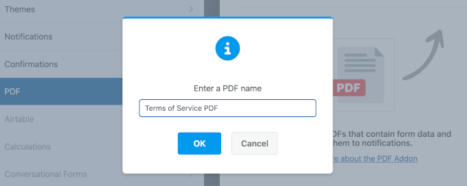 Yeni PDF'yi Adlandırma