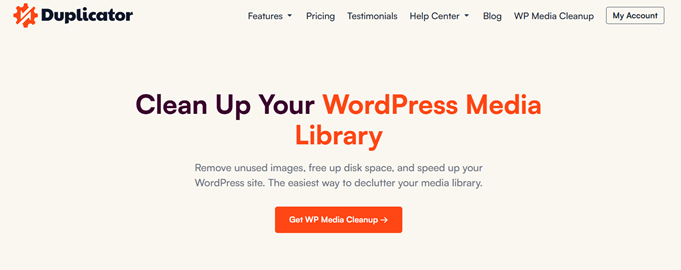 duplicator wp media cleanup