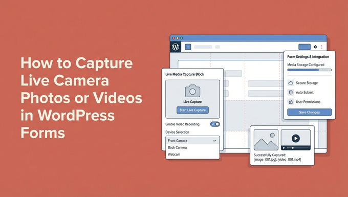 How to Capture Live Camera Photos or Videos in WordPress Forms
