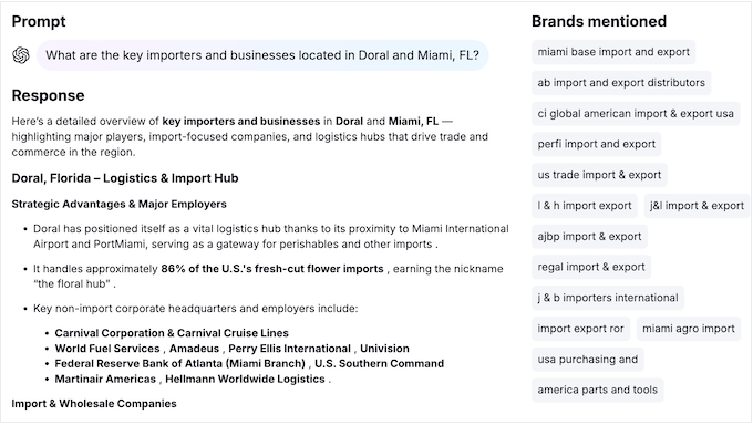 Analyzing AI prompts using Semrush One