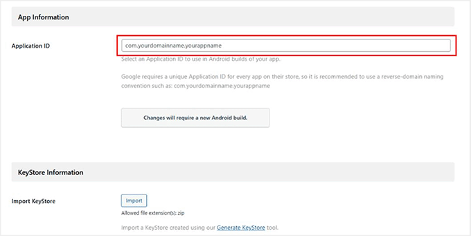 Keystore-Informationen in MemberPress AppKit hinzufügen