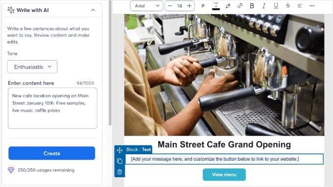 Constant Contact Yapay Zeka ile Yaz