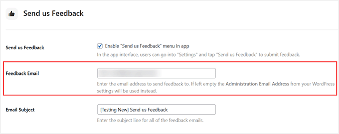 Feedback-Senden-Option in MemberPress AppKit aktivieren
