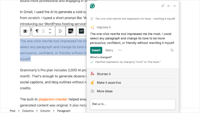 Grammarly Geliştir Önerisi