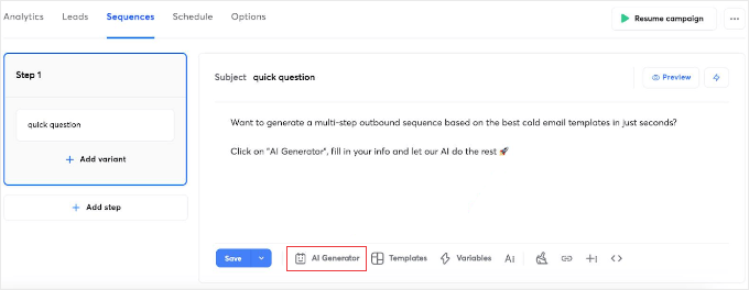Instantly.ai Yapay Zeka Oluşturucu