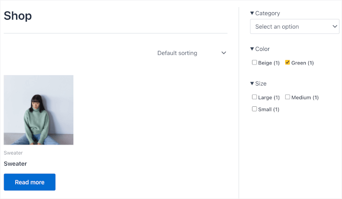 Testing WPFilter's product filter