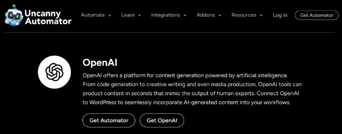 Uncanny Automator OpenAI Entegrasyonu