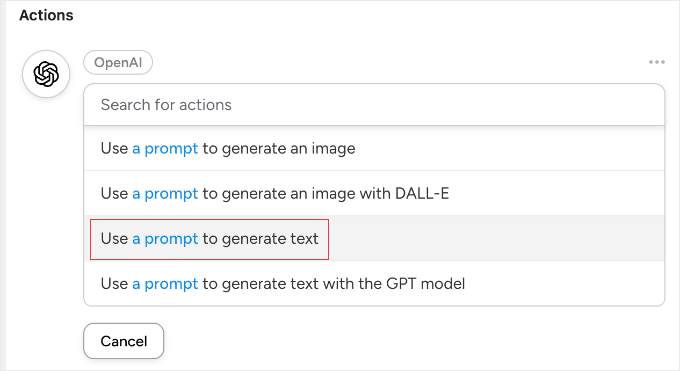 Using an OpenAI Prompt to Generate Text in Uncanny Automator