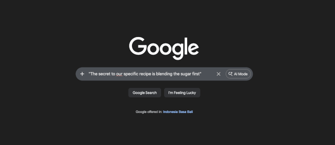 Searching for exact matches in Google