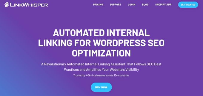 Link Whisper ana sayfası