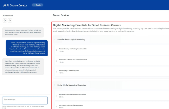 AI course generator in MemberPress