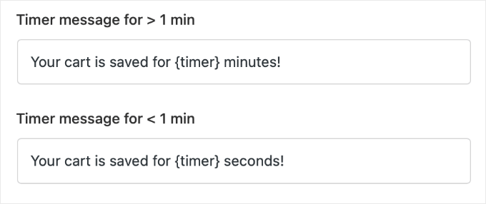 Setting Timer Messages in Merchant