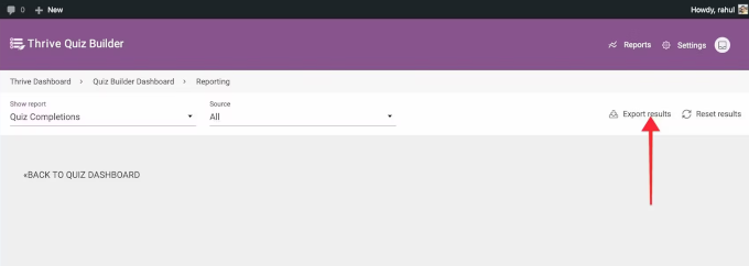 Thrive Suite - Export Quiz Data 