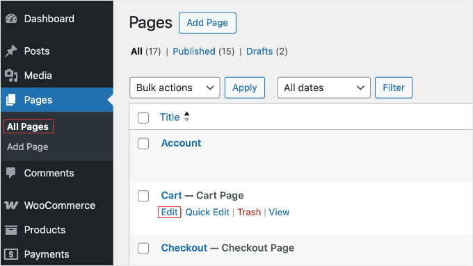 Editing the Cart Page in WooCommerce