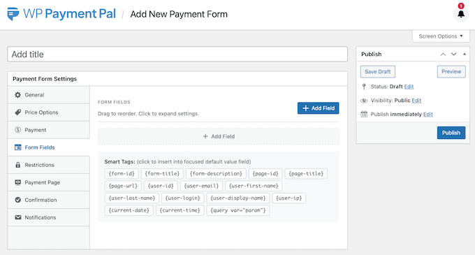 Creating a payment form using drag and drop in WordPress Creating a payment form using drag and drop in WordPress