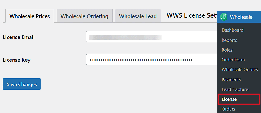 Añadir clave de licencia para Wholesale Prices Añadir clave de licencia para Wholesale Prices