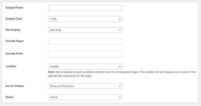 An example of a WordPress code plugin