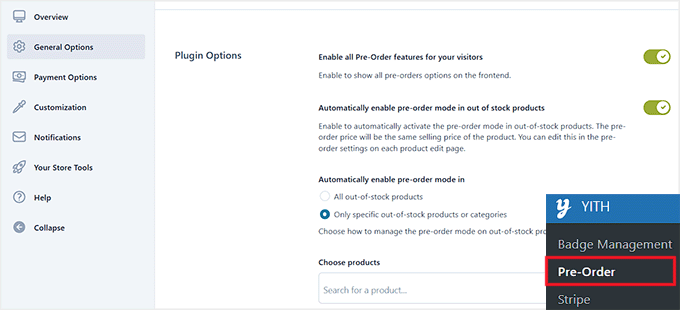 Ative pré-pedidos para todos os visitantes no YITH