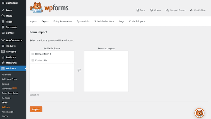Come esportare i tuoi moduli Contact Form 7