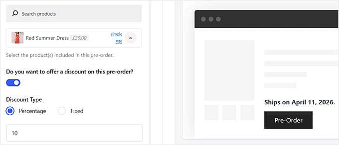 Ofereça um desconto neste pré-pedido no Merchant