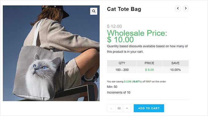 Vista previa del requisito de pedido mínimo en Precios al por mayor Vista previa del requisito de pedido mínimo en Precios al por mayor