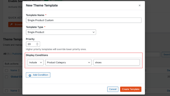SeedProd Kullanarak Bir Ürün Kategorisine Bir Beden Tablosu Ekleme