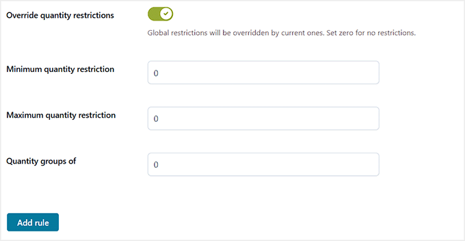 Establecer nuevas restricciones de cantidad para un producto en YITH Establecer nuevas restricciones de cantidad para un producto en YITH