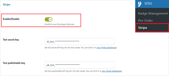 Configurar o Stripe para aceitar pagamentos de pré-encomenda no YITH