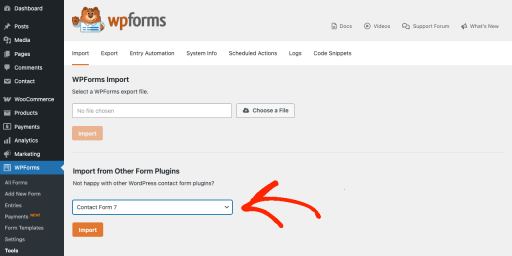 Migrare i tuoi moduli in WPForms