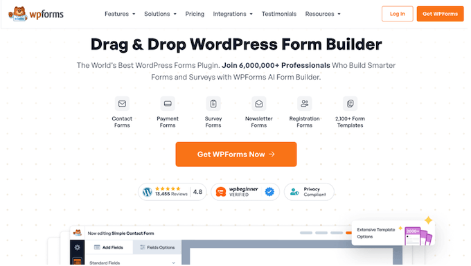 L'alternativa a Contact Form 7 di WPForms