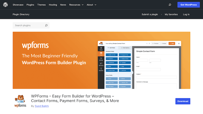 L'alternativa gratuita a Contact Form 7 di WPForms